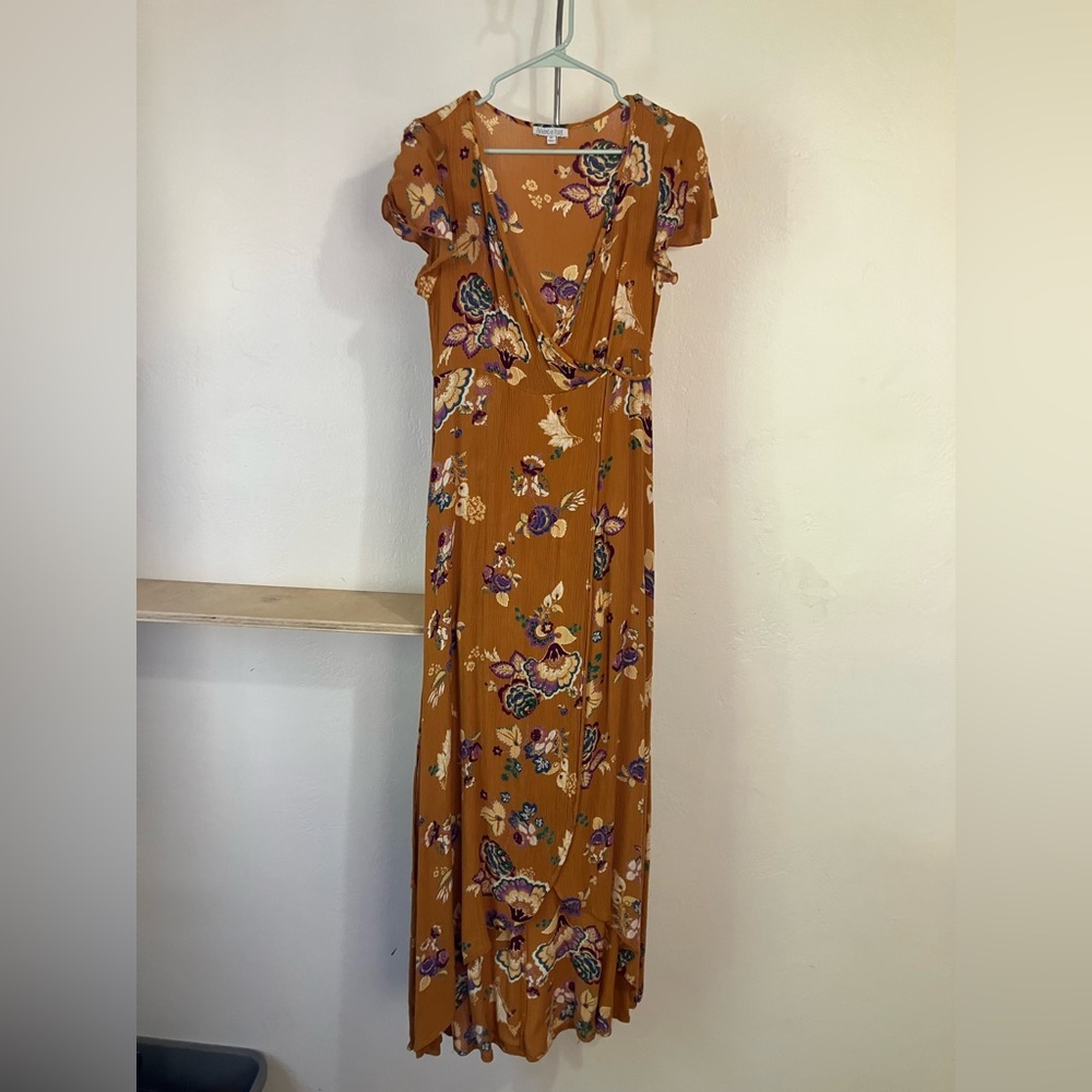 Yellow floral dress